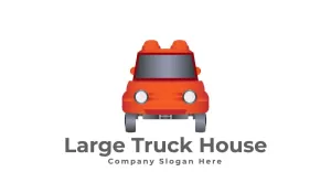 Large Truck House Logo Template