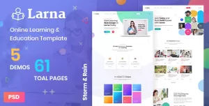 Larna - Online Learning and Education Website PSD Template