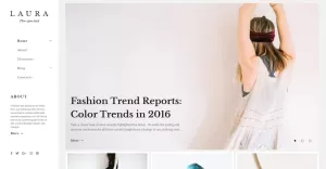 Laura Women Fashion Blog WordPress theme - TemplateMonster