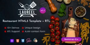 Laureel - Restaurant & Food Shop HTML Template