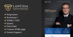 Law Firm – Responsive Single Page HTML Website for Attorney