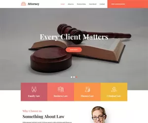 Law Firm WordPress Theme Free Download for Lawyer Attorney