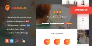 LeadEduco - Education HTML Landing Page Template