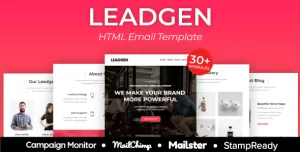 Leadgen - Multiprupose Responsive Agency Email Template + Stampready Builder + Mailster & Mailchimp