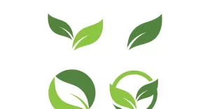 Leaf  Eco Green Nature Logo Vector V4 - TemplateMonster