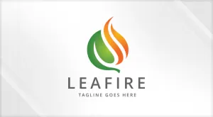 Leafire - Leaf Fire Logo - Logos & Graphics