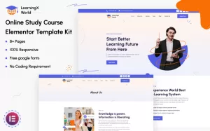 LearningX World - Online Study Course Elementor Template Kit