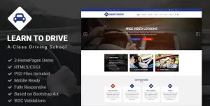 LearnToDrive  Driving School & Lessons HTML5 Template