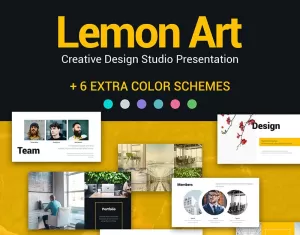 Lemon Art 7-in-1 PPT Design PowerPoint template