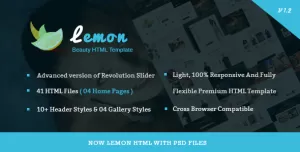 Lemon - Spa and Beauty Responsive HTML5 Template