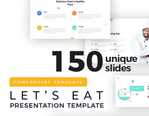 Lets Eat Presentation PowerPoint template - TemplateMonster