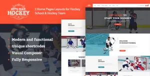 Let's Play  Hockey School & Winter Sports WordPress Theme