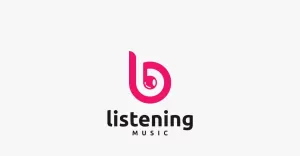 Letter B Music Earphone Earbuds Logo - TemplateMonster