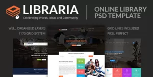 LIBRARIA – Online Library PSD Template