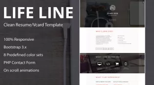LifeLine - Responsive One Page vCard & Resume HTML5 Template ...