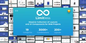 Limitless - Massive set of layouts and UI components for Sketch