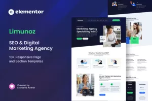 Limunoz - Digital Marketing & SEO Agency Elementor Template Kit