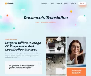 Lingora - Online Translation Services Elementor Template Kit
