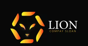 Lion Company Kingdom Logo template
