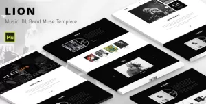 Lion - Music Adobe Muse template