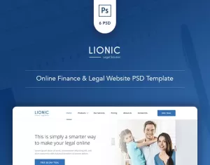 Lionic - Online Finance & Legal PSD Template