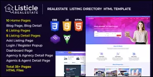 Listicle - RealEstate Listing HTML Template