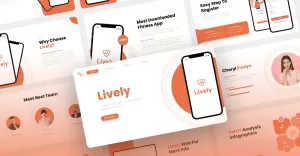 Lively - Fitness App & SAAS PowerPoint Template
