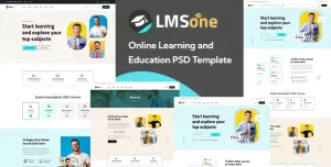 LMSOne – Online Learning And Education PSD Template