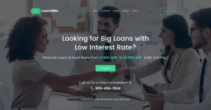 LoanOffer - Zakelijke websitesjabloon met meerdere paginas