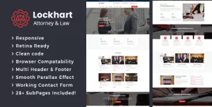 Lockhart - Lawyers Attorneys and Law Firm HTML Template