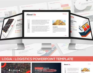 Logia - Logistics PowerPoint template - TemplateMonster