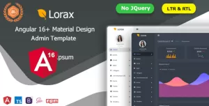 Lorax - Angular 16+ Material Design Admin Template