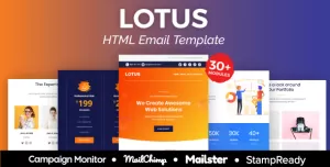 Lotus Agency - Multipurpose Responsive Email Template 30+ Modules - Mailster & Mailchimp