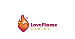 Love Flame Simple Logo Style