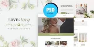 Love Story  Wedding and Event Planner PSD Template