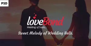 LoveBond One Page Wedding PSD Template – beautiful and awesome