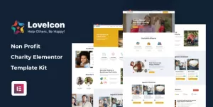 LoveIcon – Nonprofit Charity Elementor Template Kit