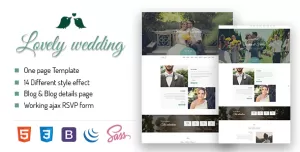 Lovely Wedding -Full Responsive HTML Template