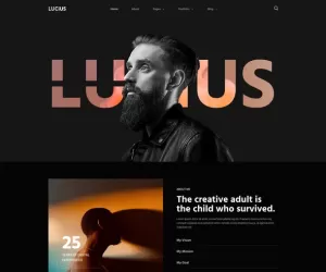 Lucius - Personal Portfolio Elementor Template Kit