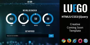 LUEGO - Creative HTML5 Coming Soon Template