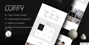 Luffy - Landing Page PSD Template