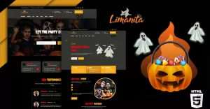 Lumanita Halloween-evenementen HTML5-websitesjabloon