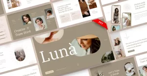 Luna - Creative Fashion PowerPoint Template - TemplateMonster