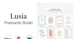 Lusia - Card Design Website WordPress Theme - TemplateMonster
