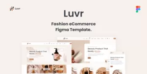 Luvr - Modern Beauty eCommerce Shop Figma Template