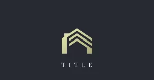 Luxury Diverse House Home Golden Property Construction Realty Logo
