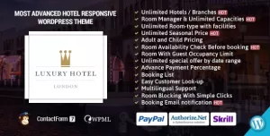 Luxury  Online Hotel Booking Reservation Theme