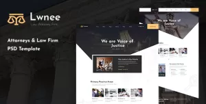 Lwnee - Attorneys & Law Firm PSD Template