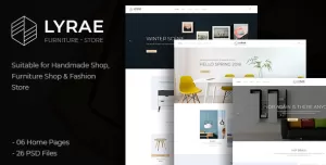 Lyrae  Furniture Store and Handmade Shop PSD Template