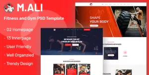 M.Ali - Fitness and Gym PSD Template